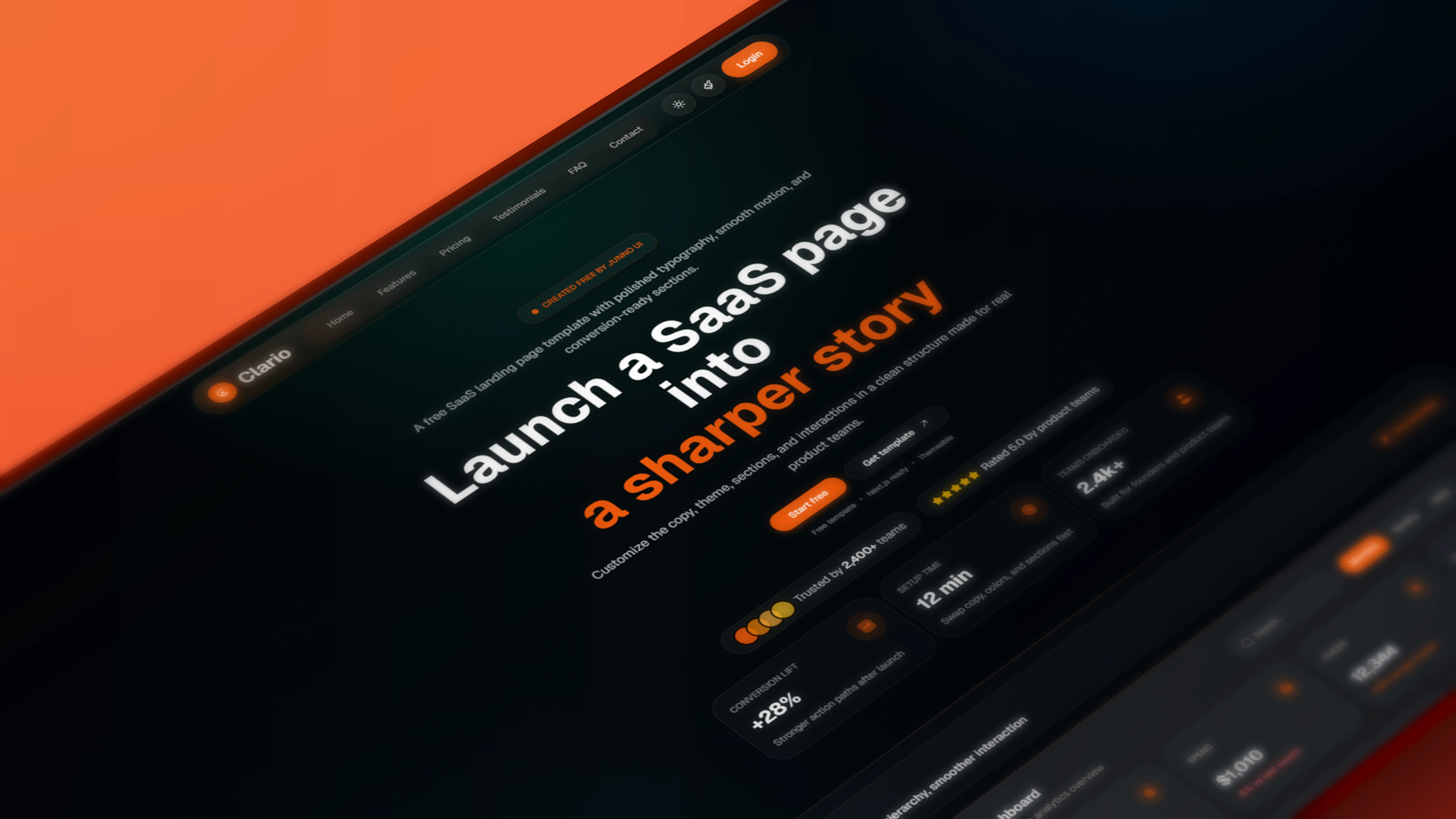 Clario Landing Page preview